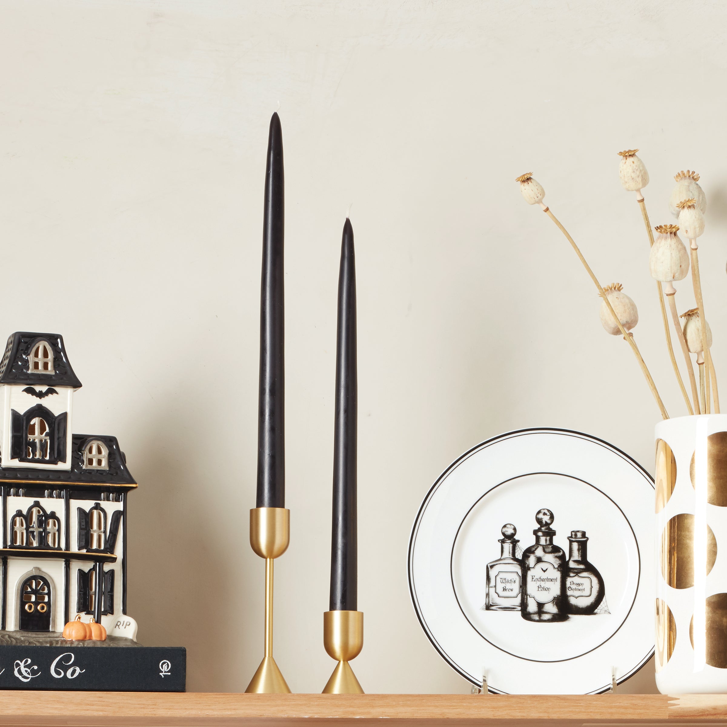 Lenox Everyday Flatware Dipped Smoke 12 Taper Candle, Set of 2 - Image 3