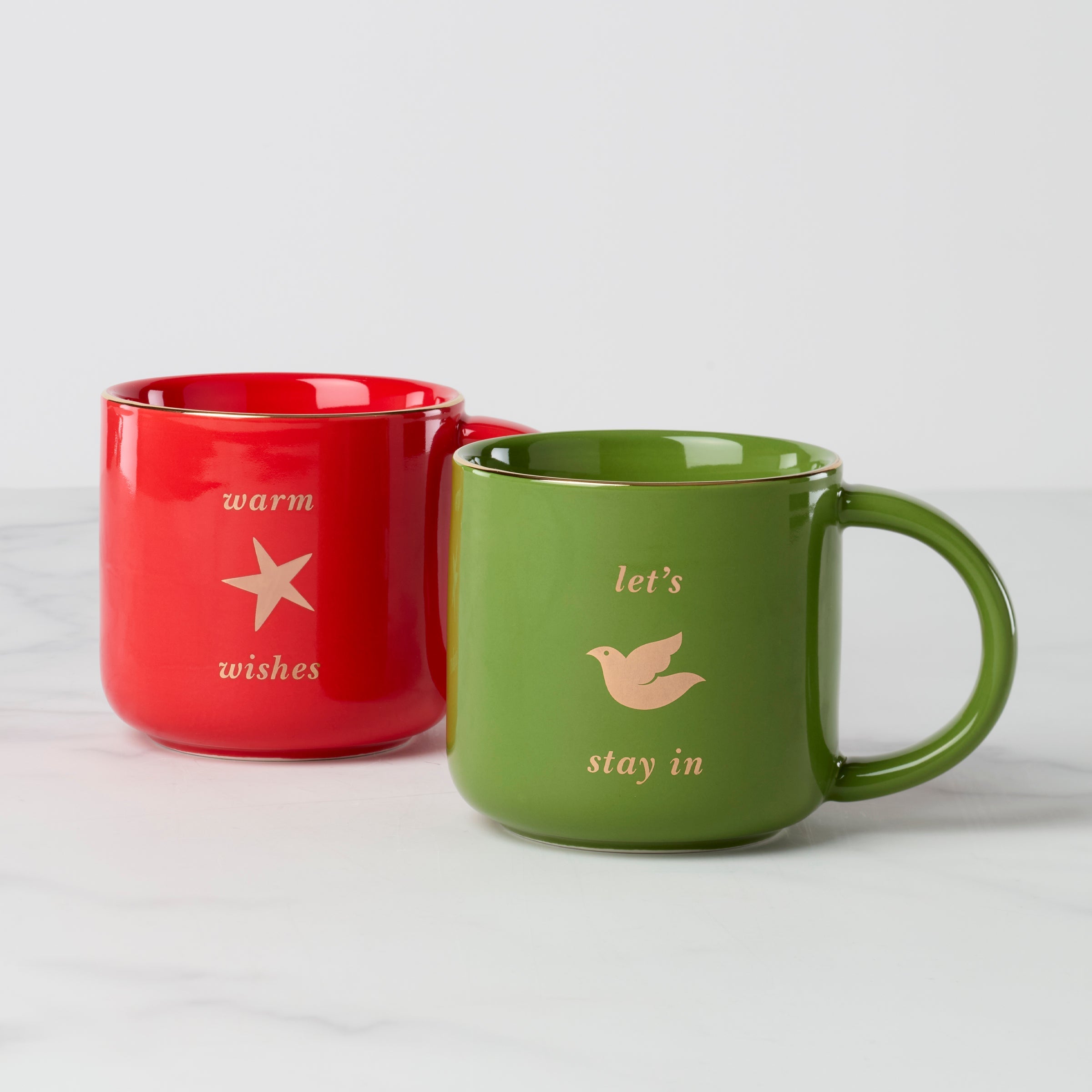 Lenox Everyday Flatware Be Jolly Warm Wishes Mugs, Set of 2