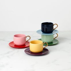 Lenox Everyday Flatware Make It Pop 8-Piece Cup & Saucer Set