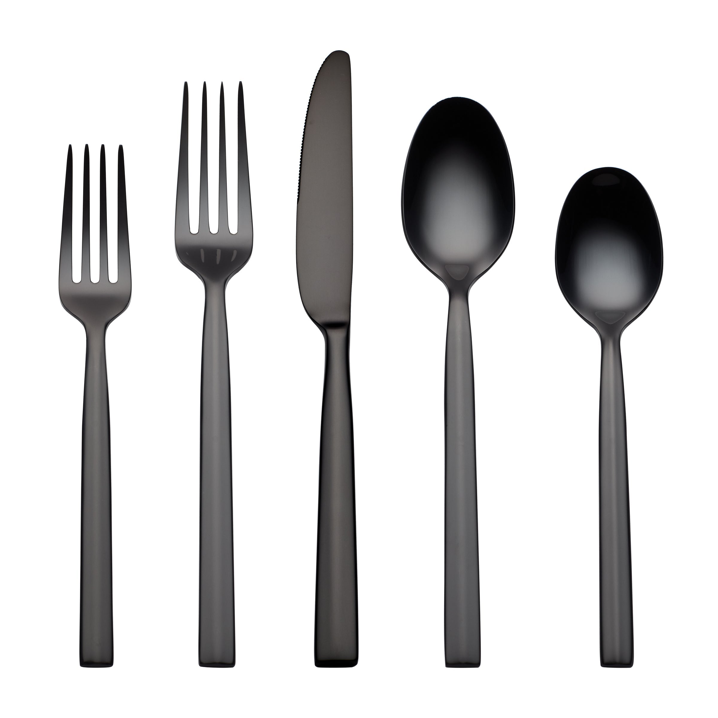 Lenox Everyday Flatware Aero Black Mirror 20-Piece Flatware Set