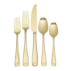 Lenox Everyday Flatware Moda Champagne Satin 20- Piece Flatware Set