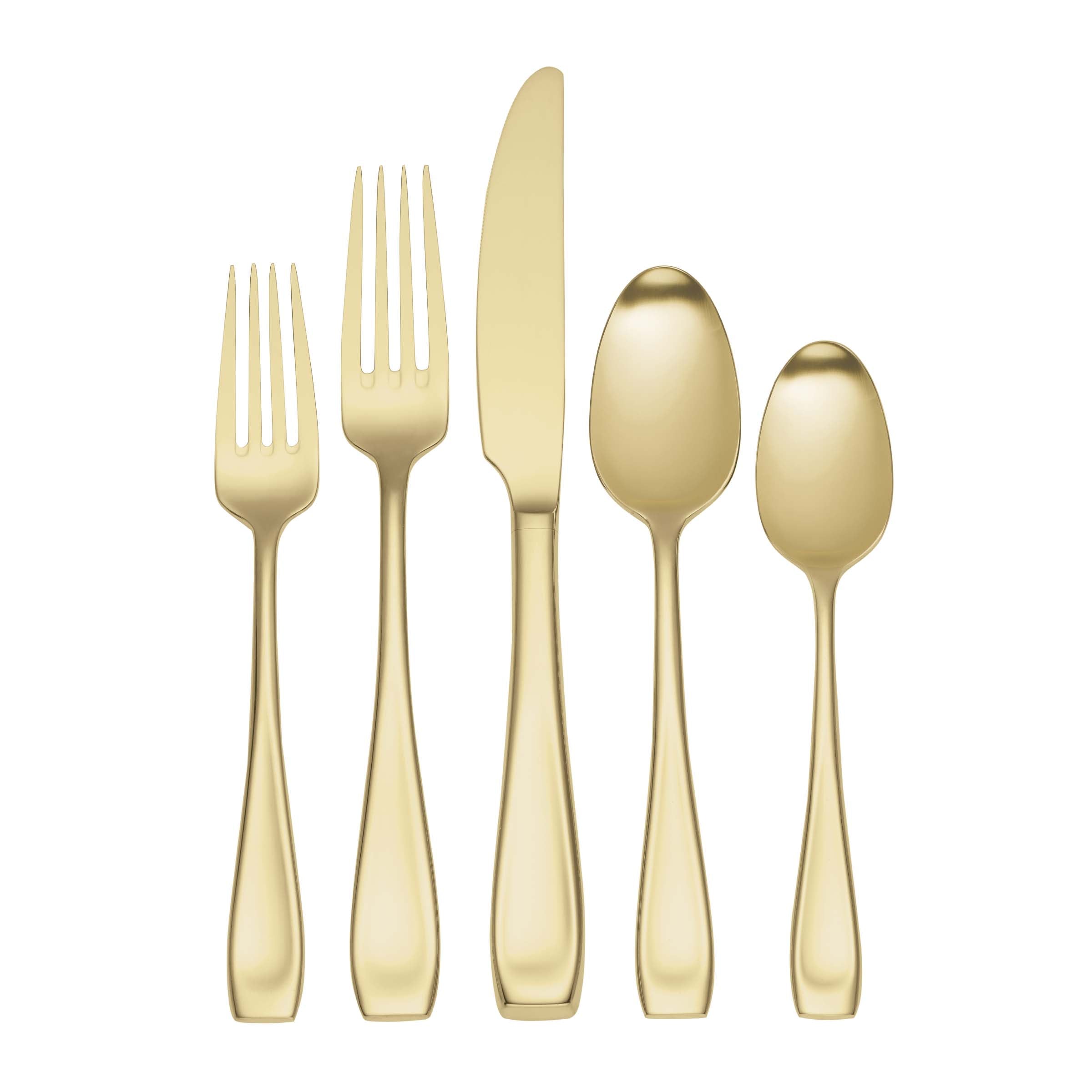 Lenox Everyday Flatware Moda Champagne Satin 20- Piece Flatware Set