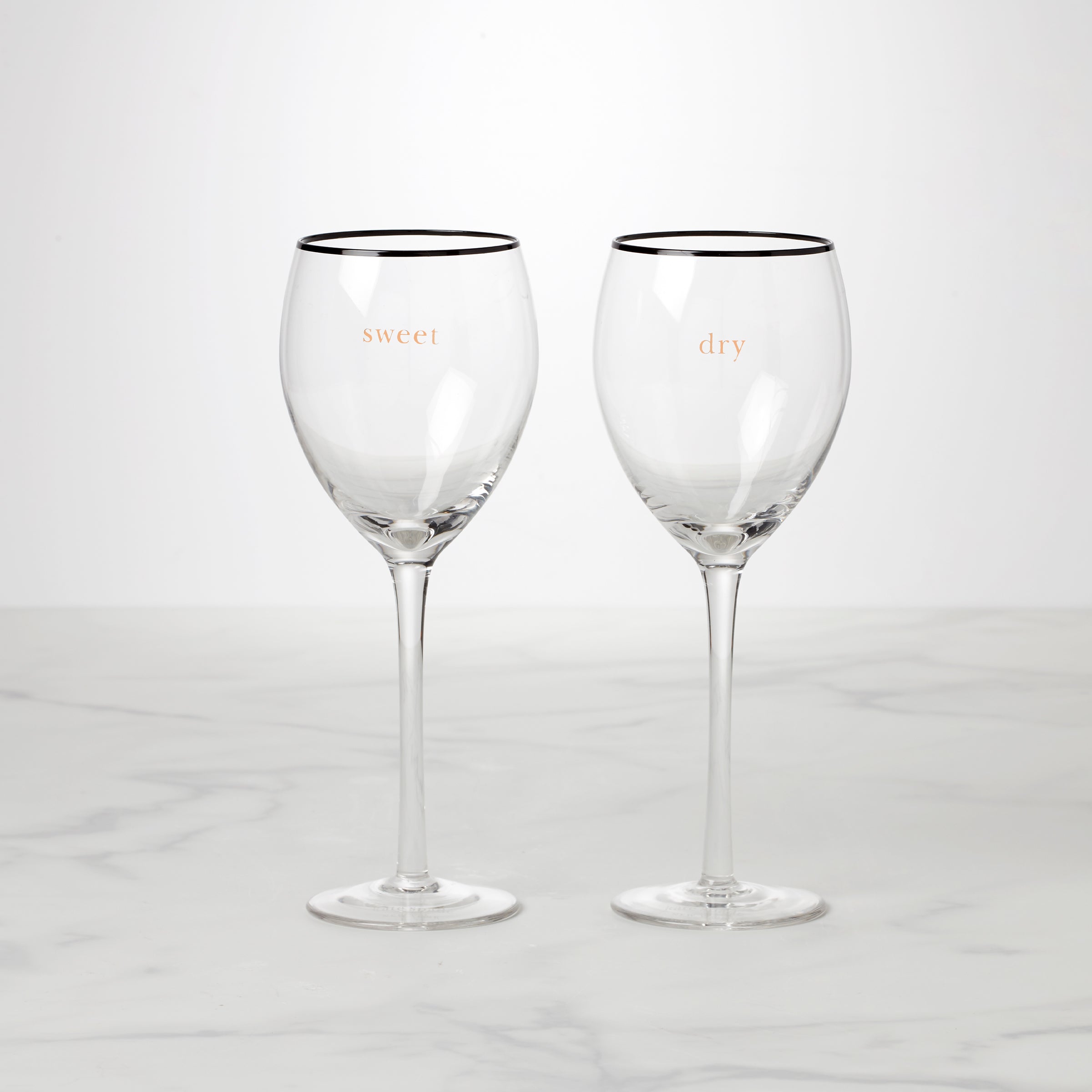 Lenox Everyday Flatware Cheers To Us Sweet & Dry Wine Glasses, Set of 2