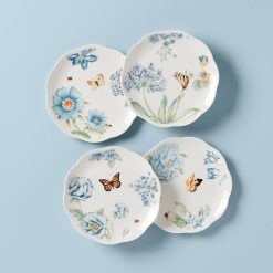 Lenox Everyday Flatware Butterfly Meadow Blue Dessert Plates, Set of 4