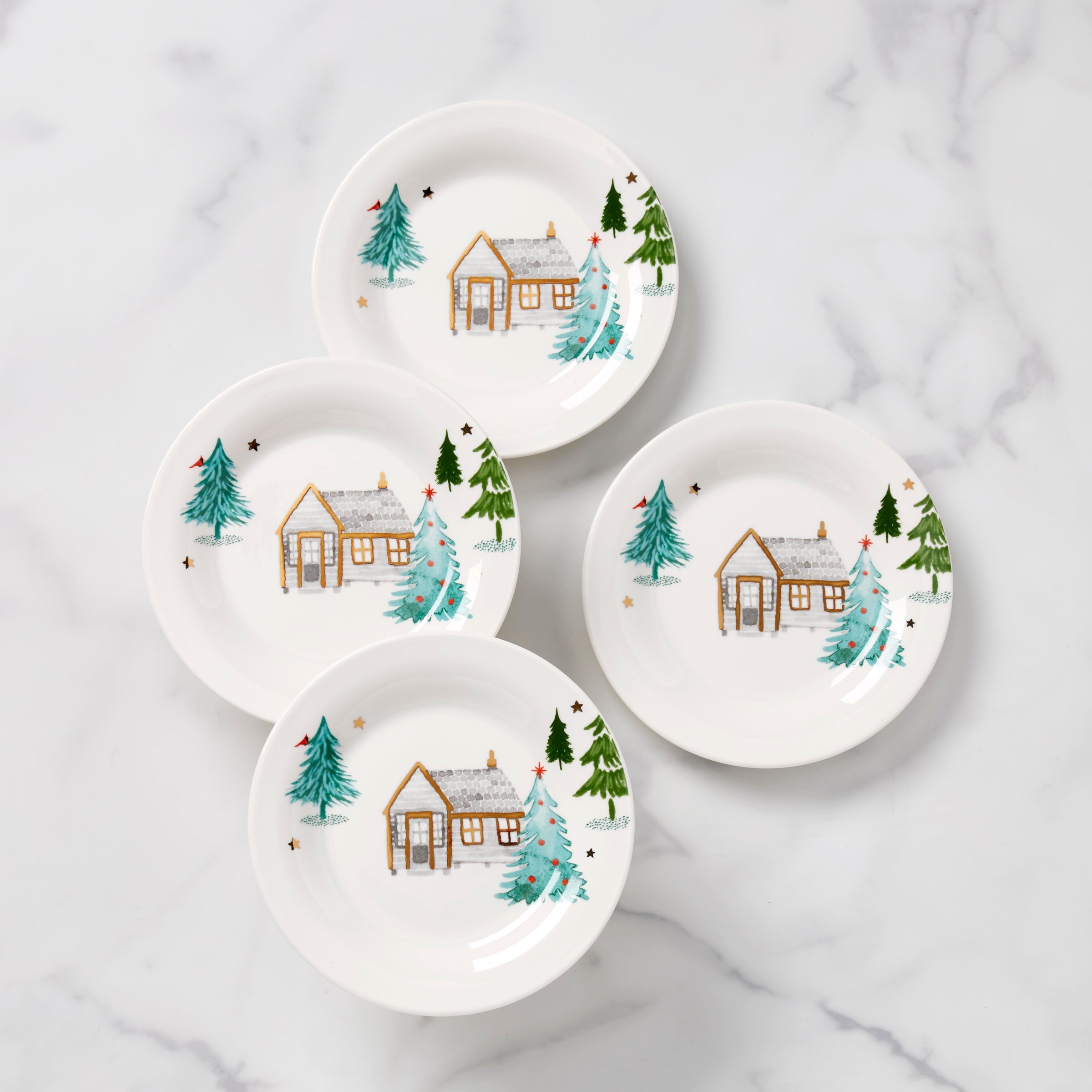 Lenox Everyday Flatware Balsam LaneTidbit Plates, Set of 4