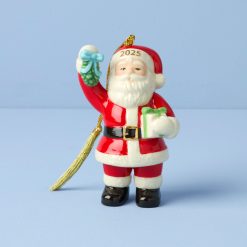 Lenox Everyday Flatware 2025 Santa with Mistletoe Ornament