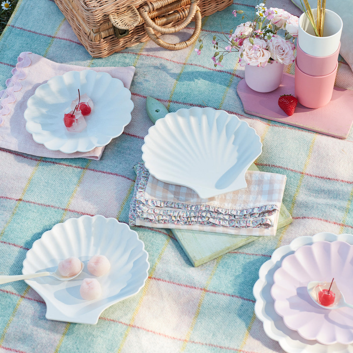 Lenox Everyday Flatware Bamboo Natural Shell Plates, Set of 6 - Image 4