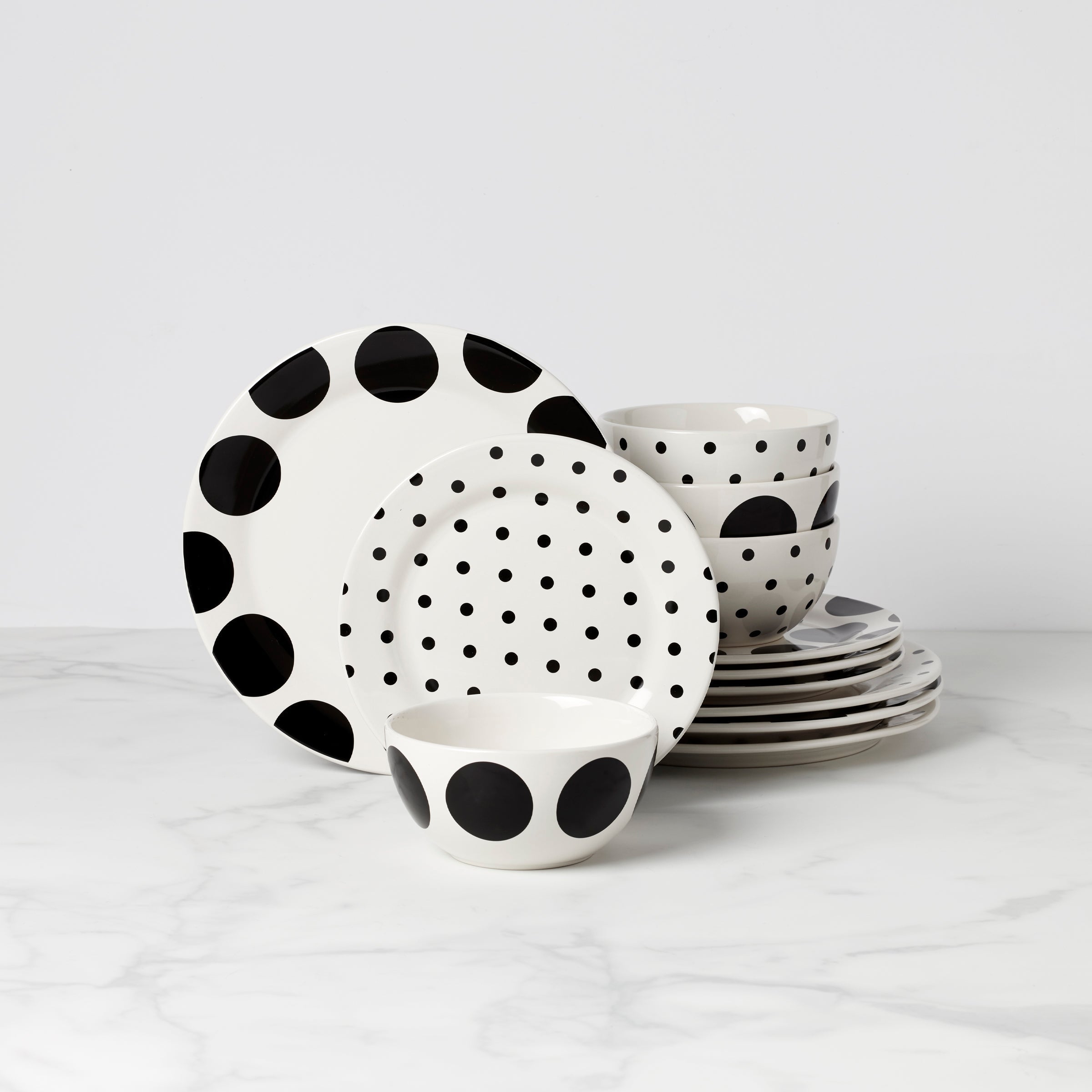Lenox Everyday Flatware On The Dot 12-Piece Dinnerware Set