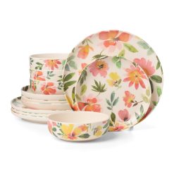 Lenox Everyday Flatware 24 Seven Melamine Floral 12-Piece Dinnerware Set