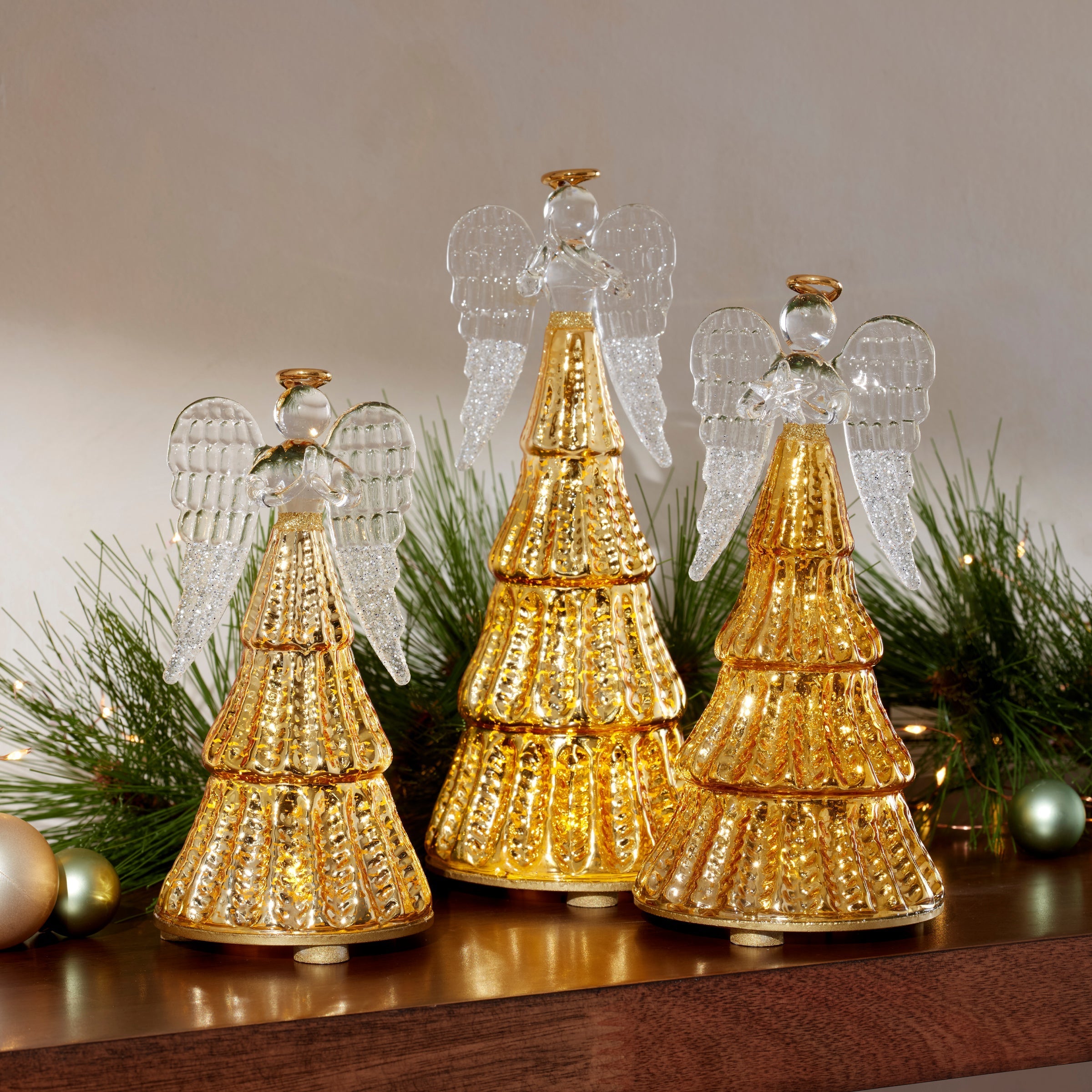 Lenox Everyday Flatware Radiant Light Lit Angel Figurines 3-Piece Set - Image 4