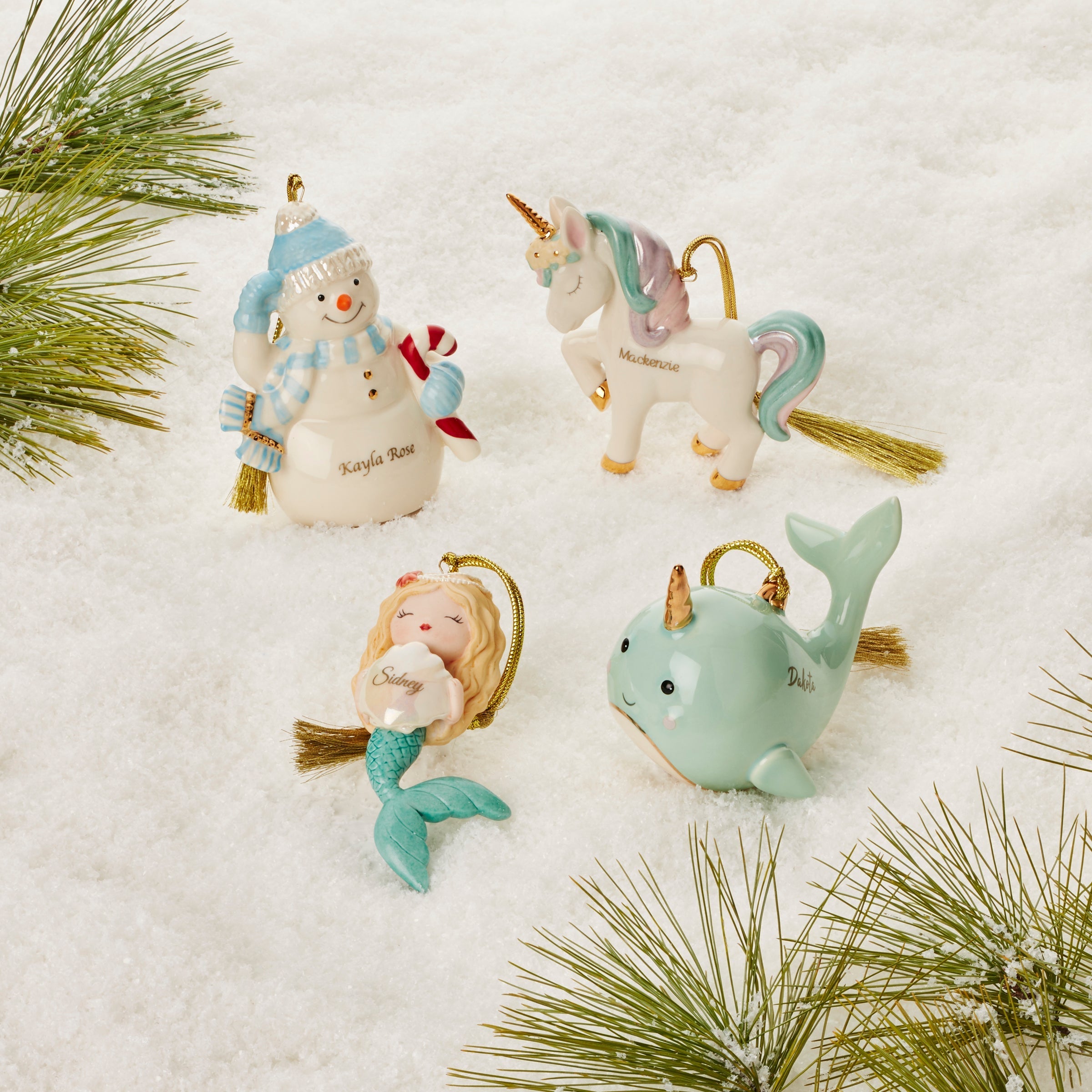 Lenox Everyday Flatware Personalized Narwhal Ornament - Image 4