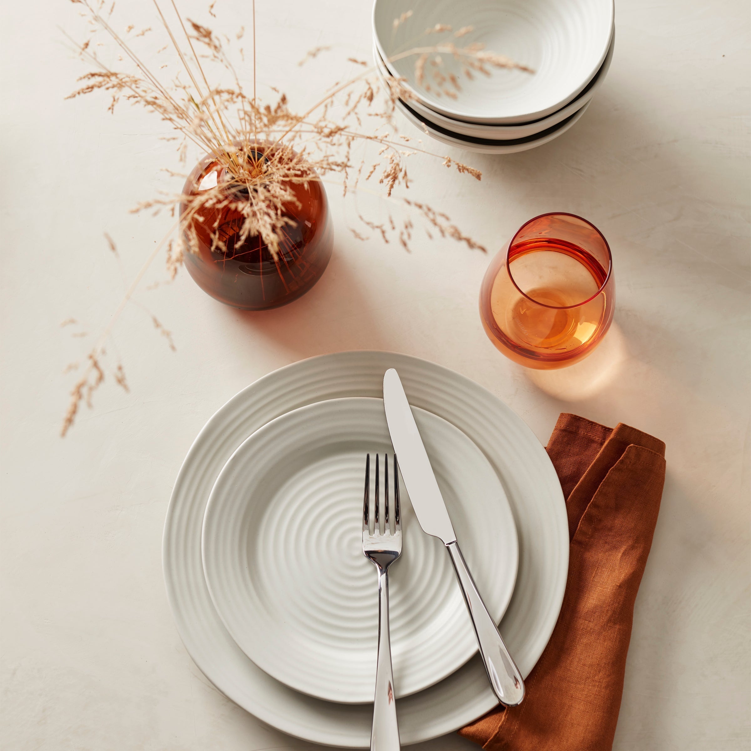 Lenox Everyday Flatware Ridge White 12-Piece Dinnerware Set - Image 16