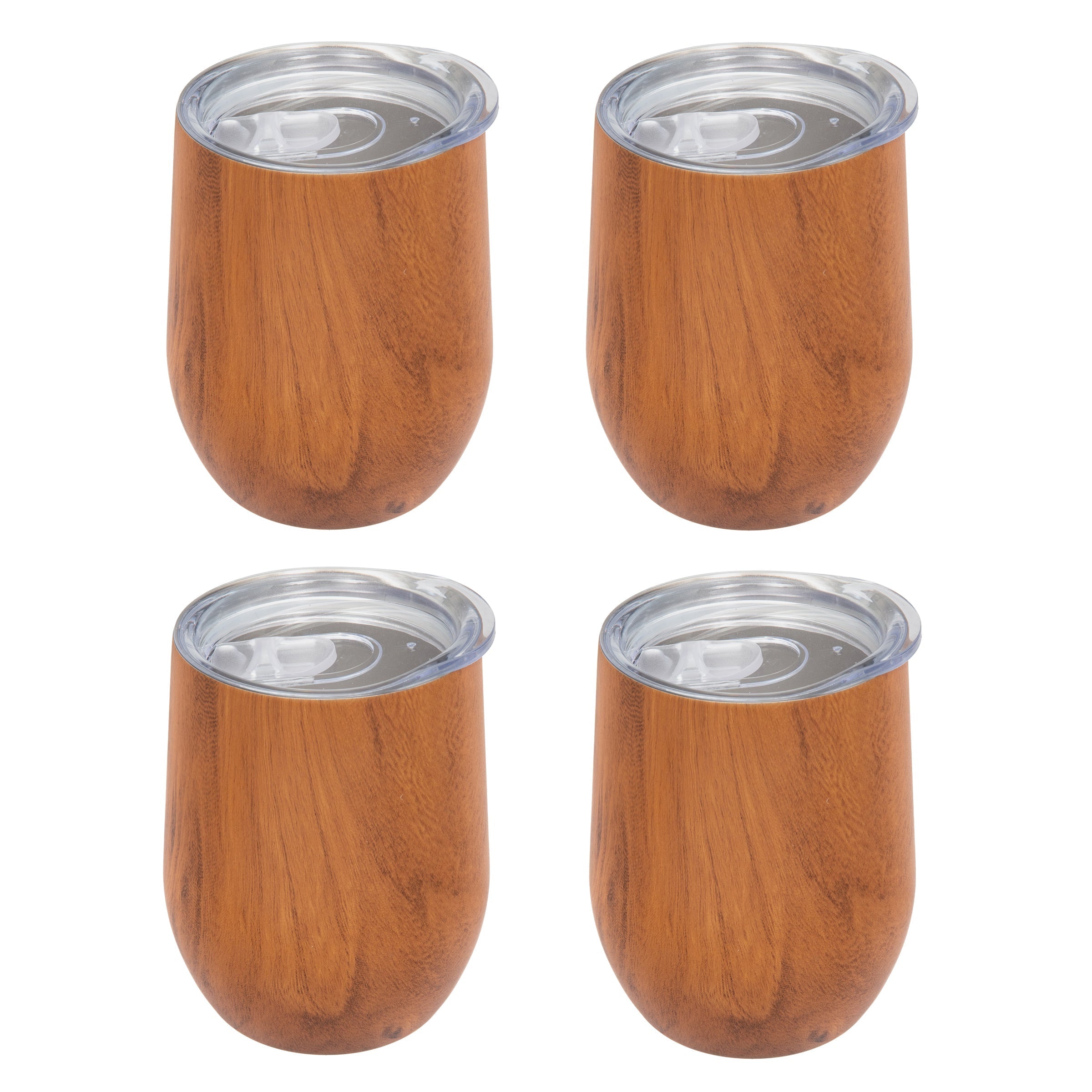 Lenox Everyday Flatware Insulated Woodgrain Wine Tumblers, Set of 4 - Image 5