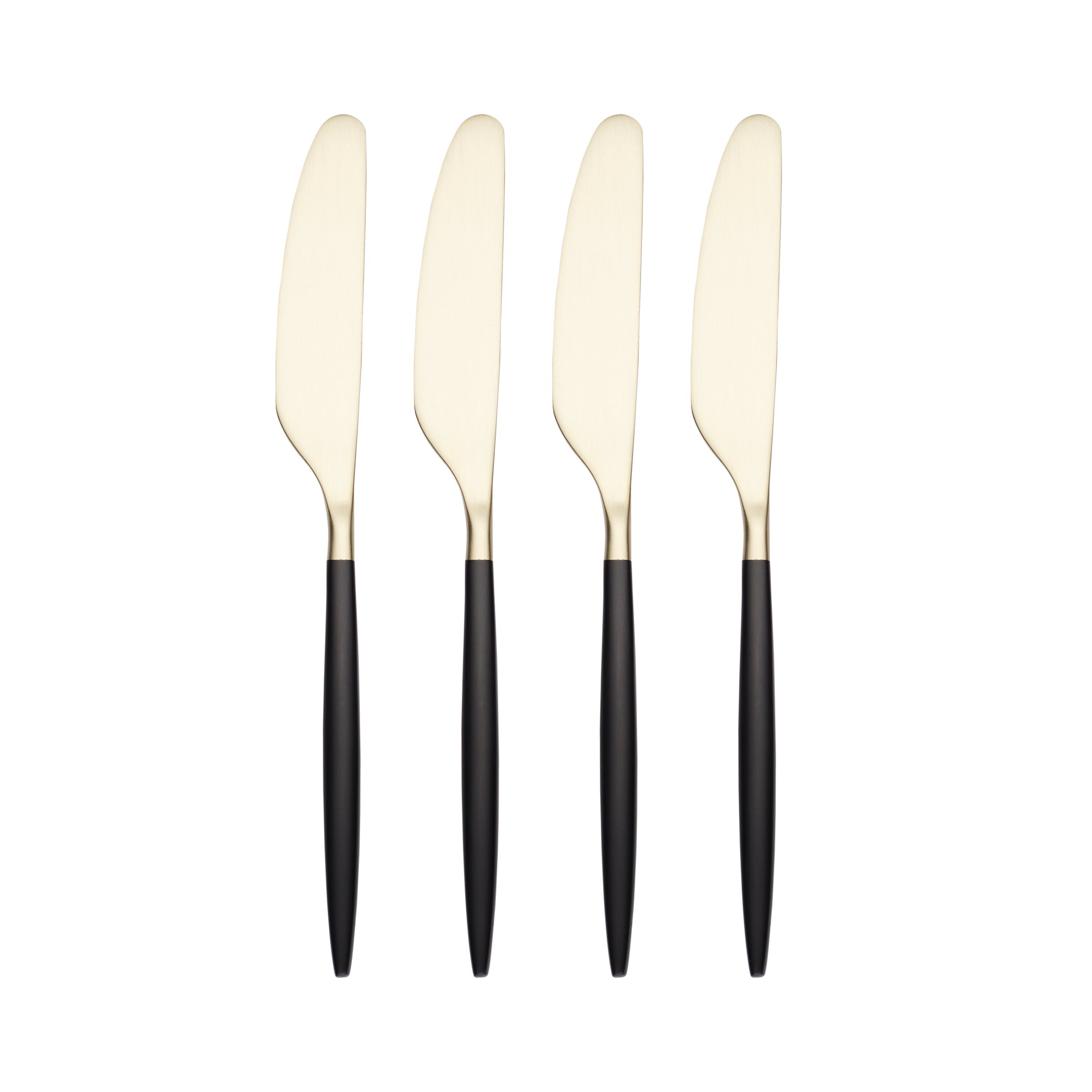 Lenox Everyday Flatware Gaze Black Champagne Satin Spreaders, Set of 4
