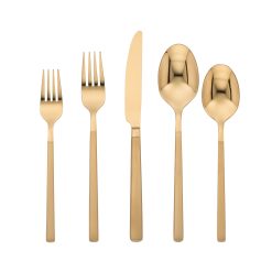Lenox Everyday Flatware Kenton Gold Sand 30-Piece Flatware Set