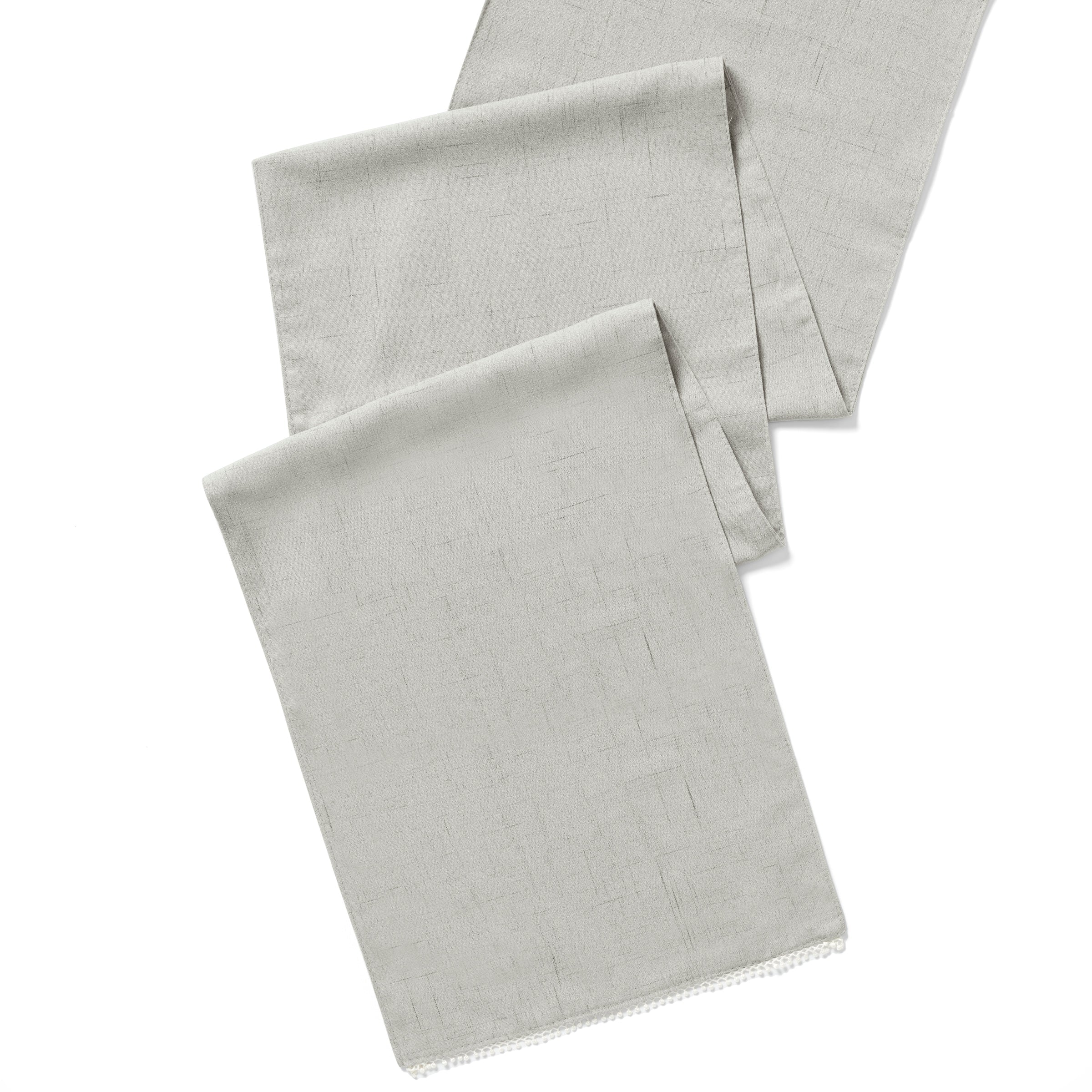 Lenox Everyday Flatware French Perle Solid Dove Grey 14x90 Table Runner - Image 2