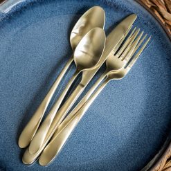 Lenox Everyday Flatware Poet Champagne Satin 20-Piece Flatware Set