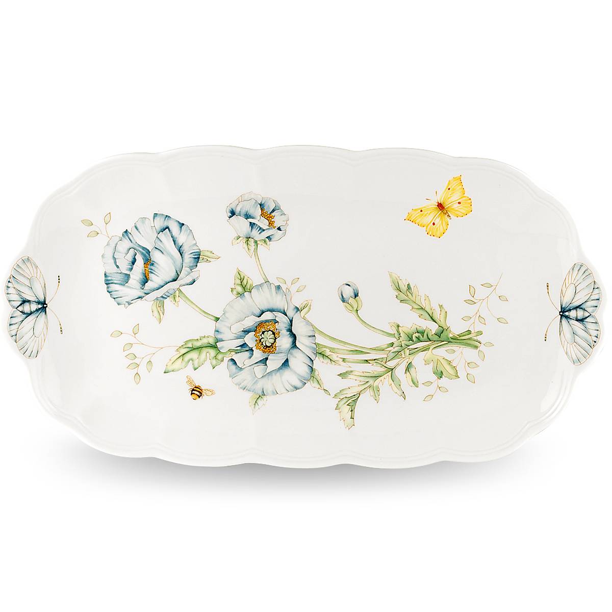 Lenox Everyday Flatware Butterfly Meadow Oblong Sandwich Tray - Image 2