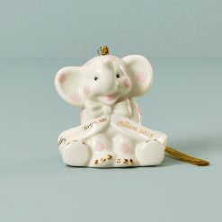 Lenox Everyday Flatware Personalized Pink Elephant Ornament