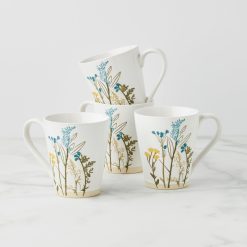 Lenox Everyday Flatware Wildflowers Mugs, Set of 4