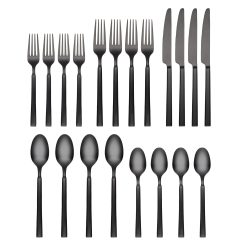 Alternative view of Lenox Everyday Flatware Gailann Black Satin 20-Piece Flatware Set
