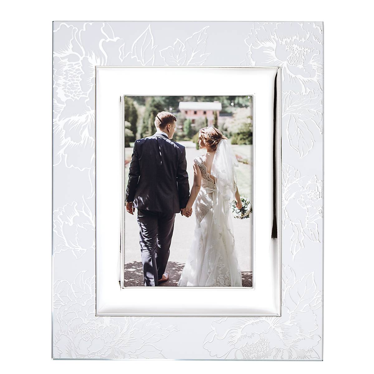 Lenox Everyday Flatware Silver Peony 5x7 Photo Frame