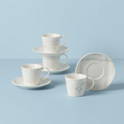 Lenox Everyday Flatware Oyster Bay 8-Piece Espresso Cup & Saucer Set