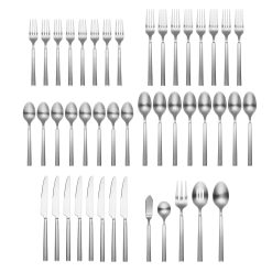 Alternative view of Lenox Everyday Flatware Gailann Satin 45-Piece Flatware Set with Caddy