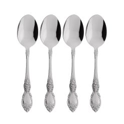 Lenox Everyday Flatware Wordsworth Dinner Spoons, Set of 4