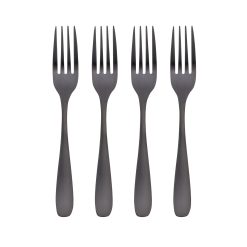 Lenox Everyday Flatware Eliana Black Satin Salad Forks, Set of 4