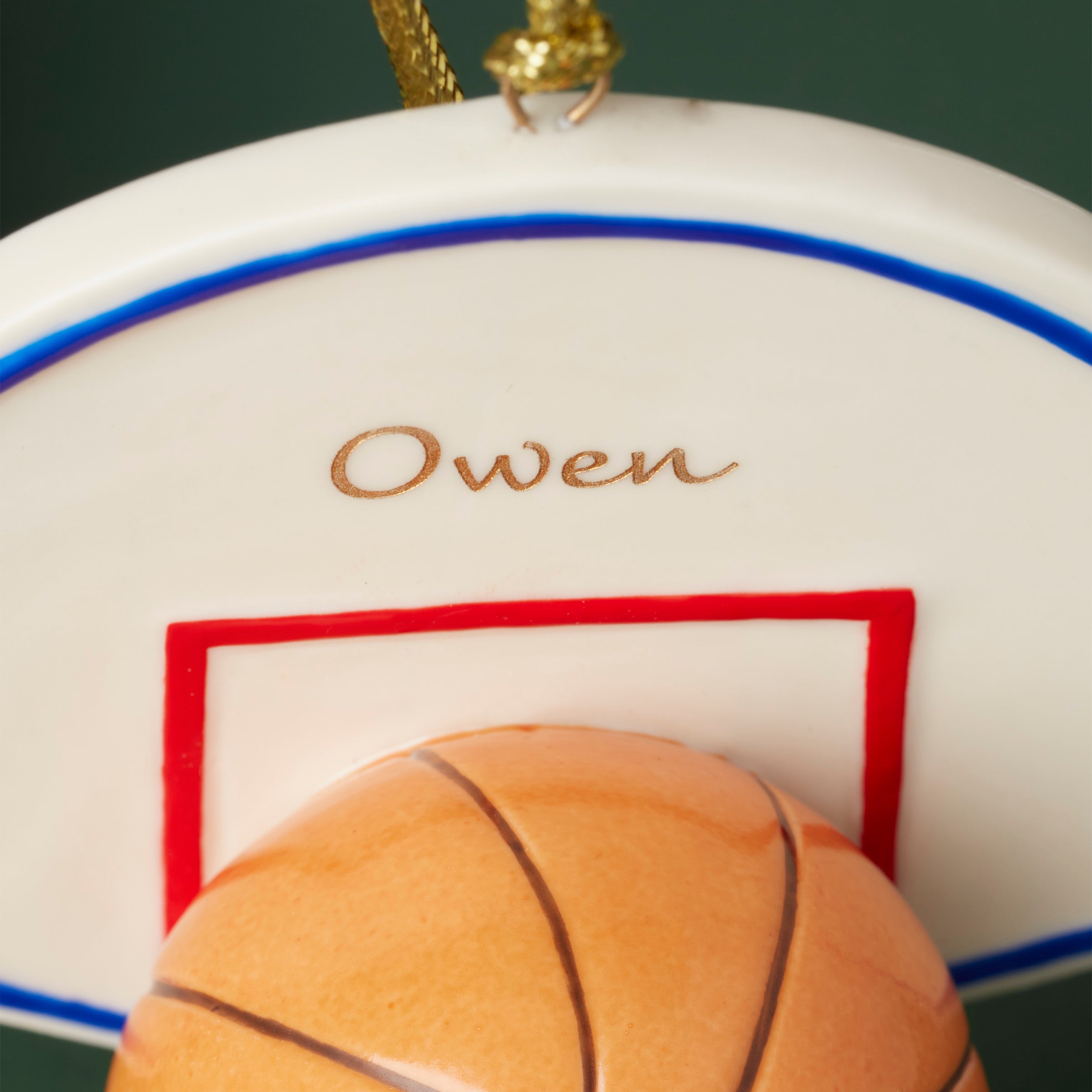 Lenox Everyday Flatware Personalized Basketball Ornament - Image 3