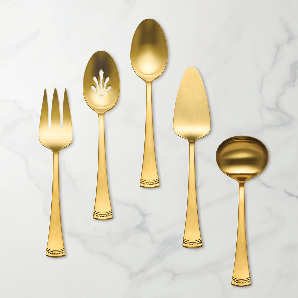Lenox Everyday Flatware Portola Gold Satin 5-Piece Hostess Set