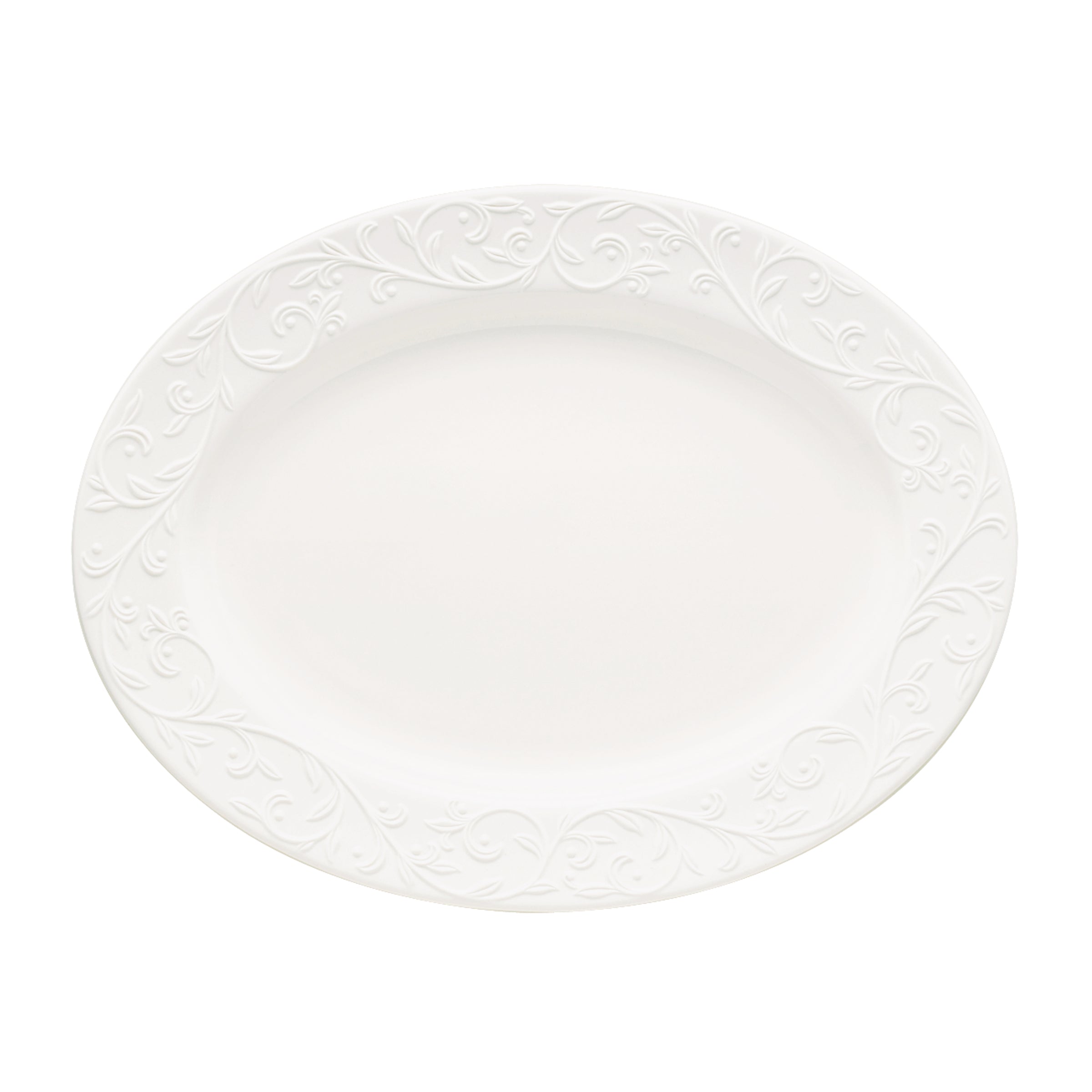 Lenox Everyday Flatware Opal Innocence Carved Oval Platter