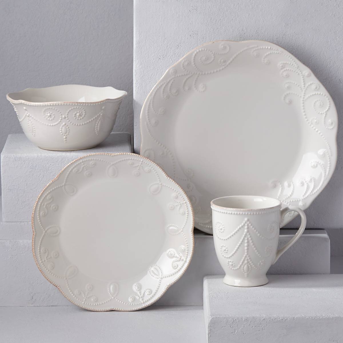Lenox Everyday Flatware French Perle White 4-Piece Place Setting - Image 7