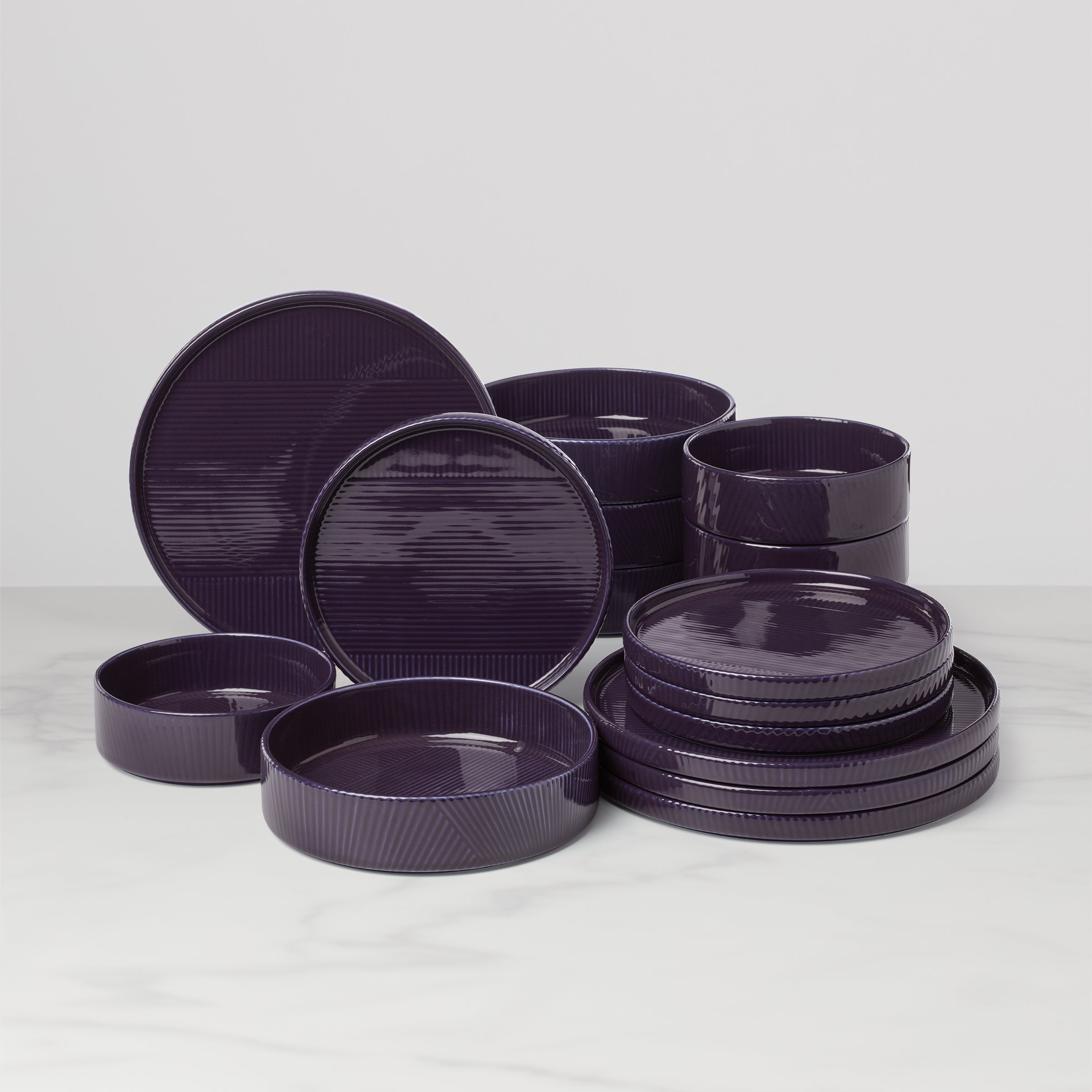 Lenox Everyday Flatware Modulus Nightshade 16-Piece Dinnerware Set