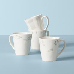 Lenox Everyday Flatware Oyster Bay Assorted Mugs, Set of 4