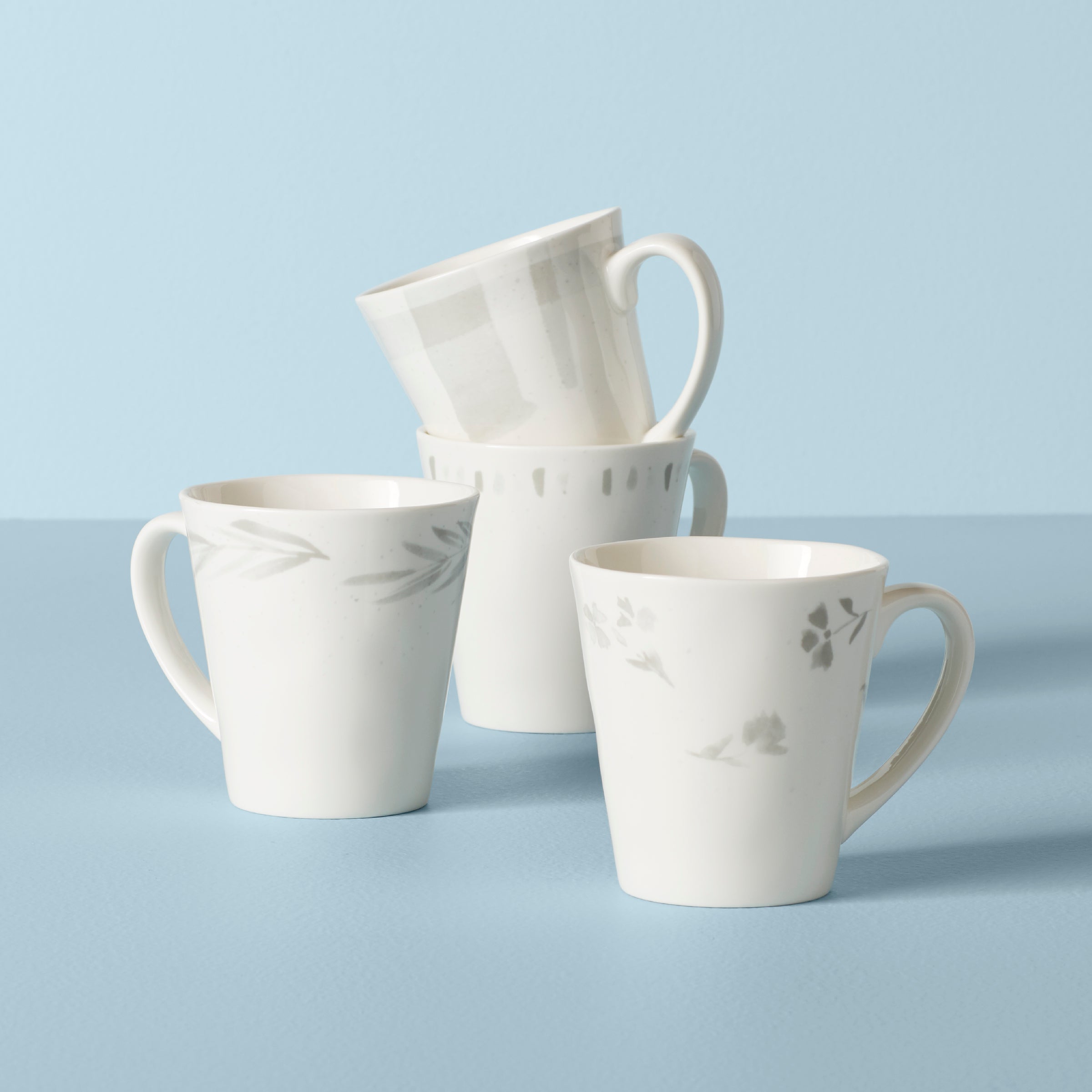 Lenox Everyday Flatware Oyster Bay Assorted Mugs, Set of 4