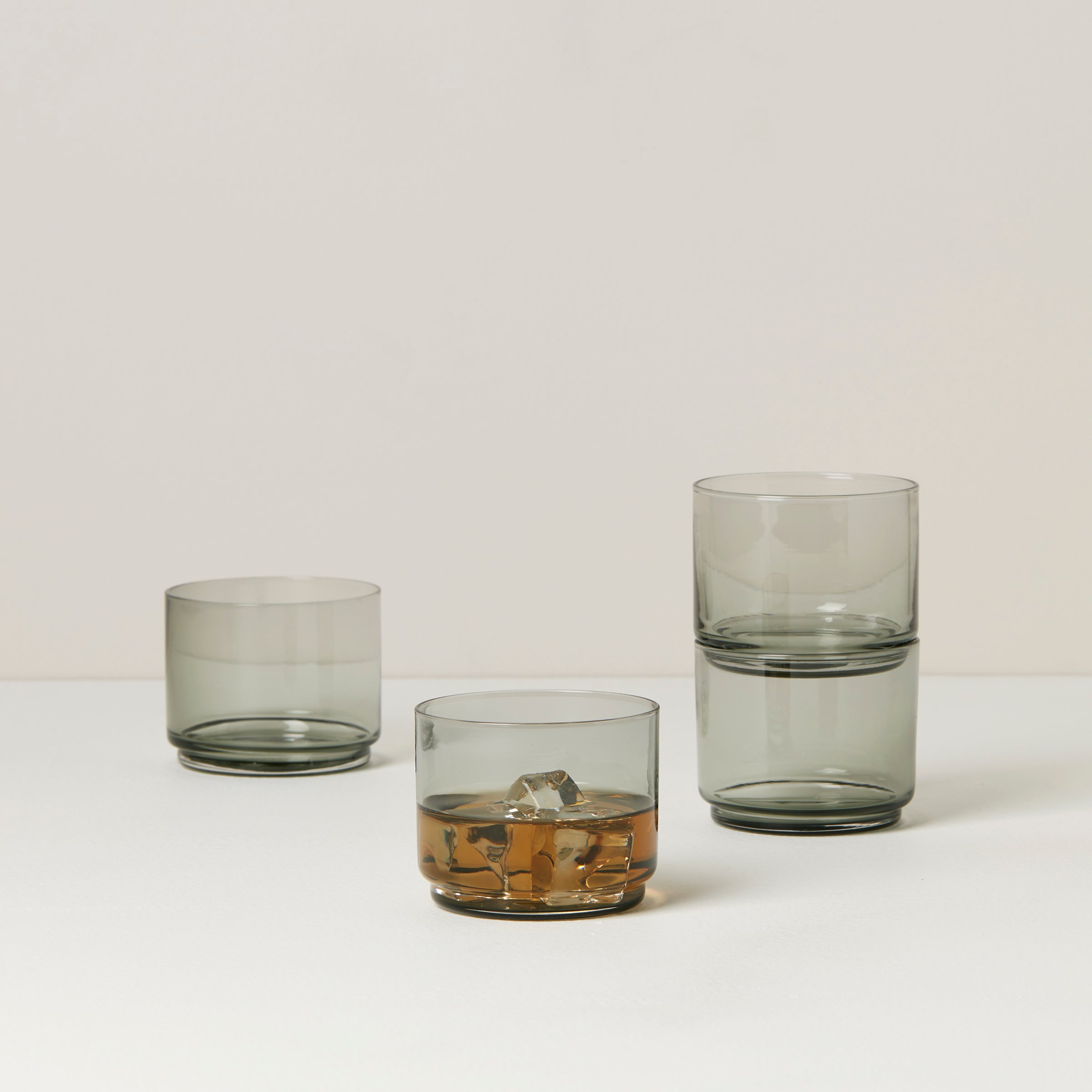 Lenox Everyday Flatware Tuscany Classics Stackable Smoke Short Glasses, Set of 4 - Image 2