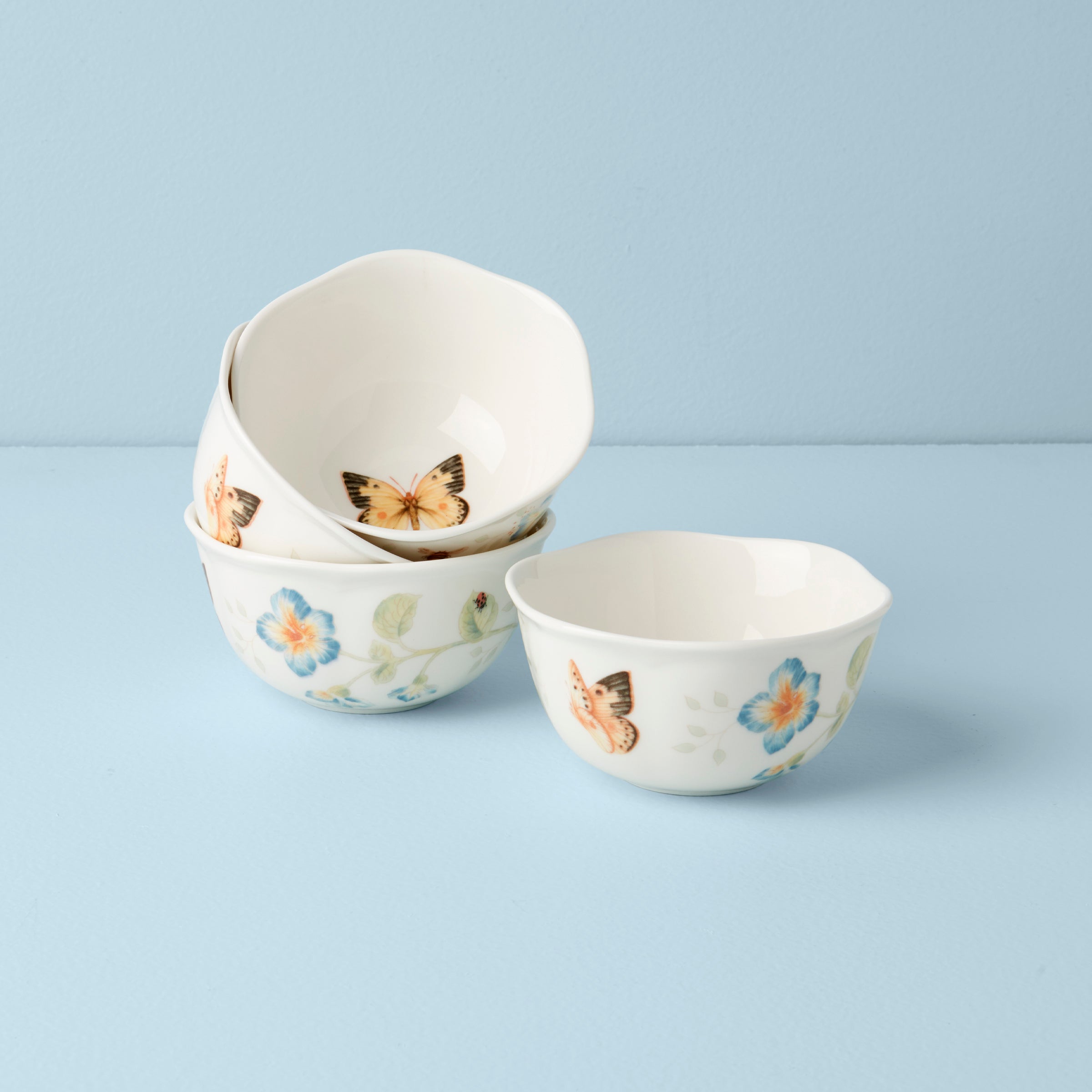 Lenox Everyday Flatware Butterfly Meadow 4-Piece Dessert Bowl Set