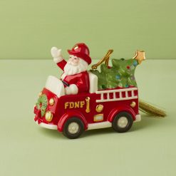 Lenox Everyday Flatware Santa In Fire Truck Ornament