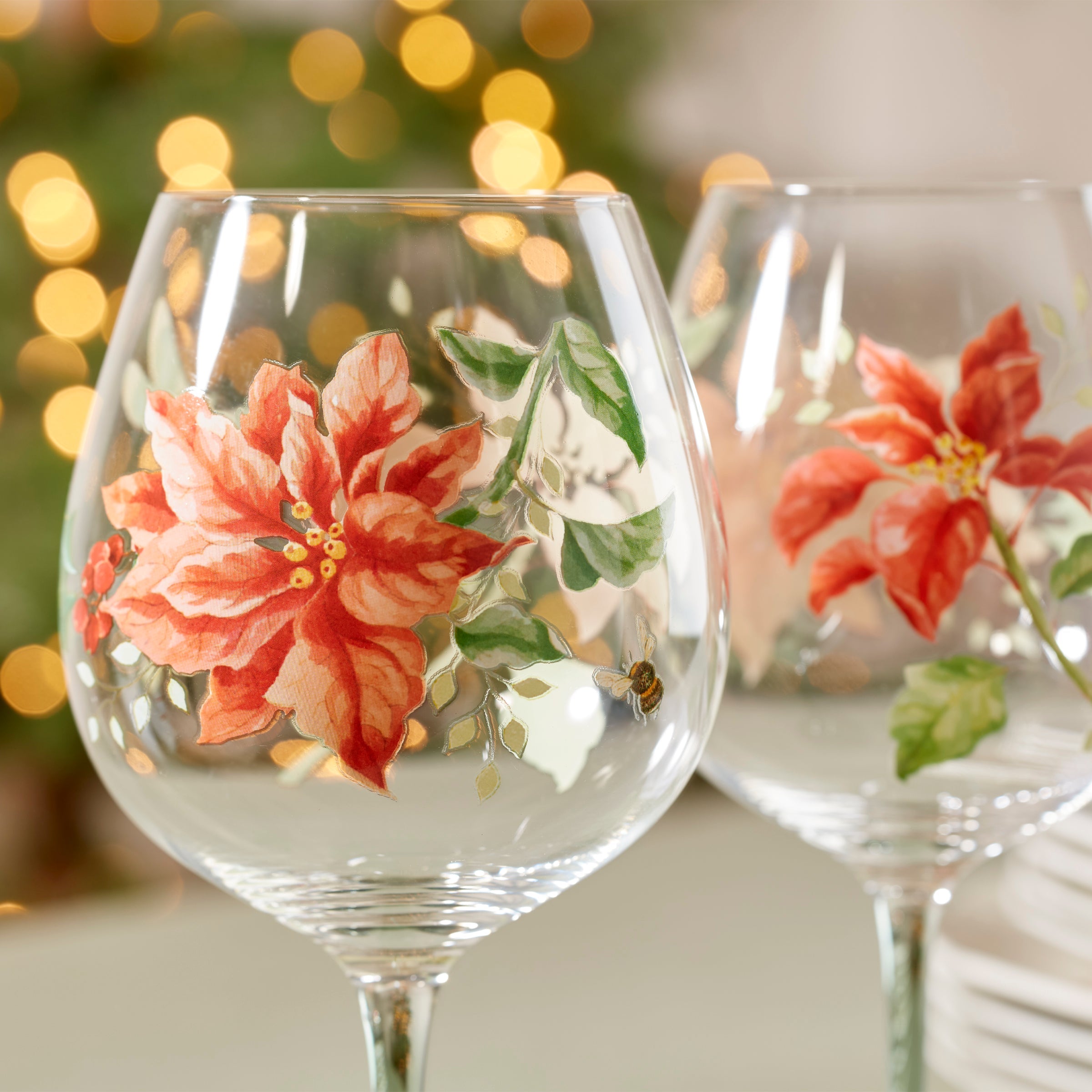 Lenox Everyday Flatware Butterfly Meadow Holiday Balloon Glasses, Set of 4 - Image 4