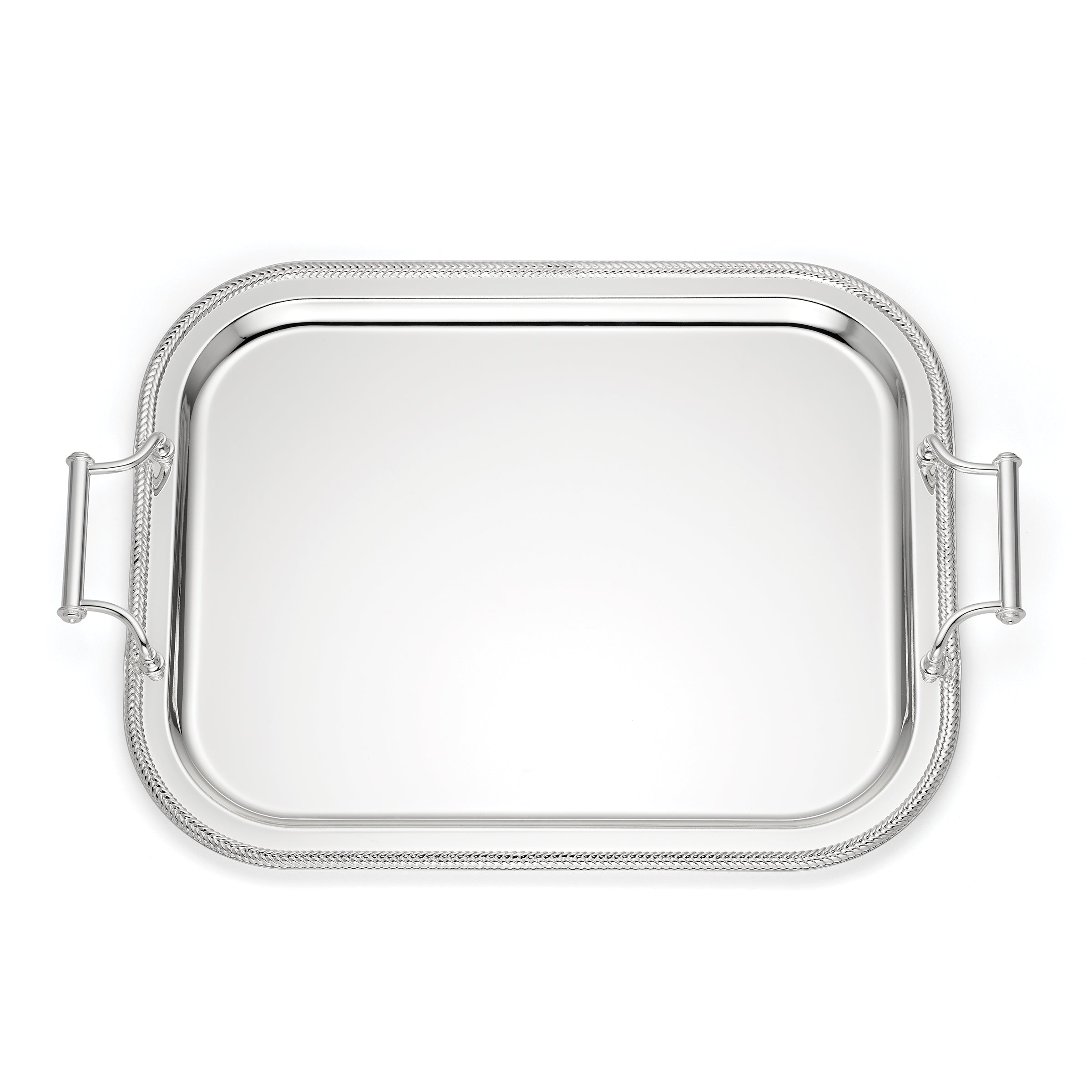 Lenox Everyday Flatware Silverplate Rectangular Tray With Handles
