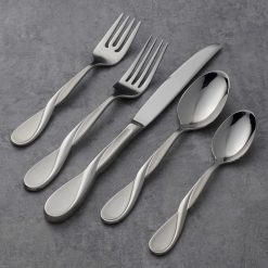 Alternative view of Lenox Everyday Flatware Aquarius Satin 5-Piece Place Setting