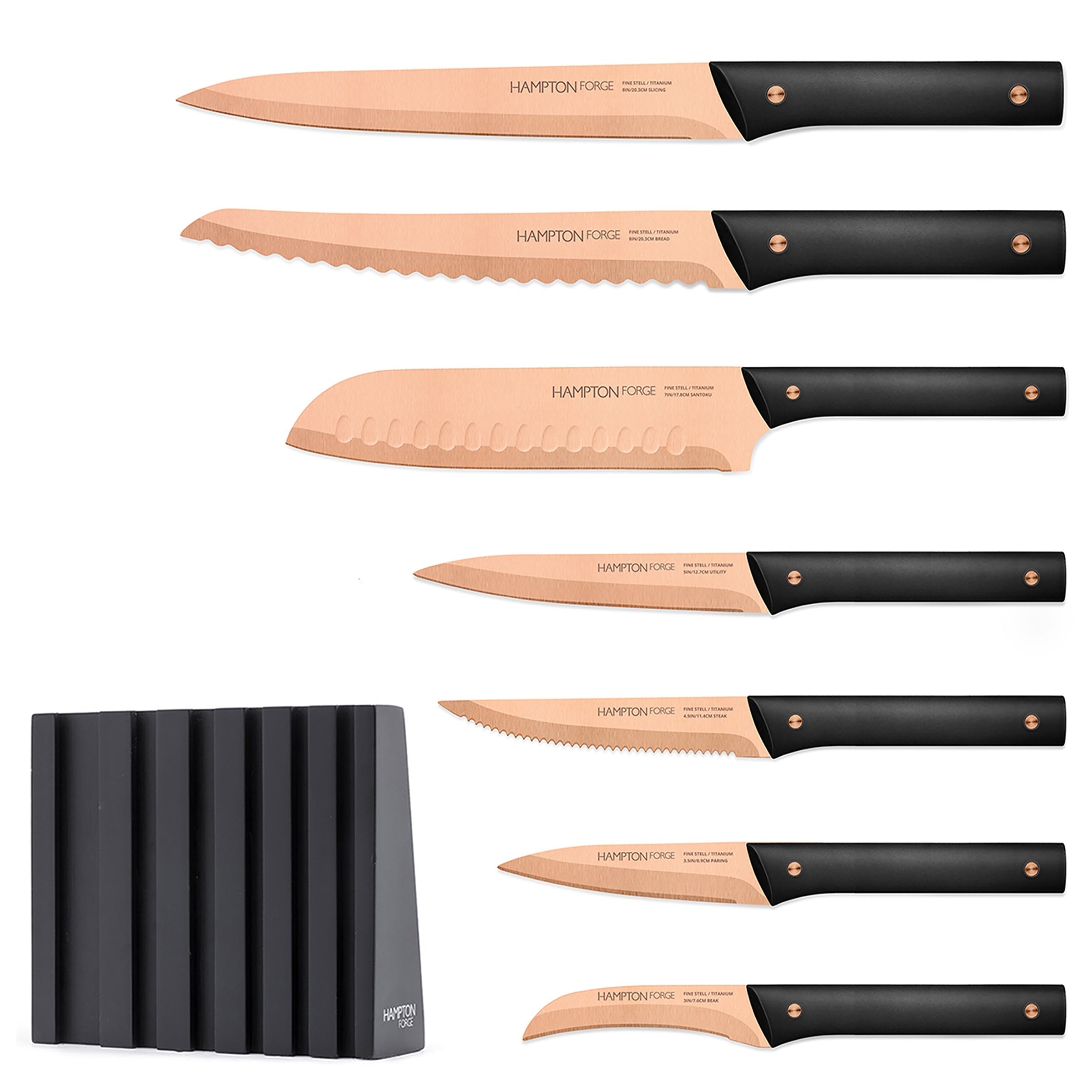 Lenox Everyday Flatware Knight Copper 13-Piece Cutlery Block Set - Image 3