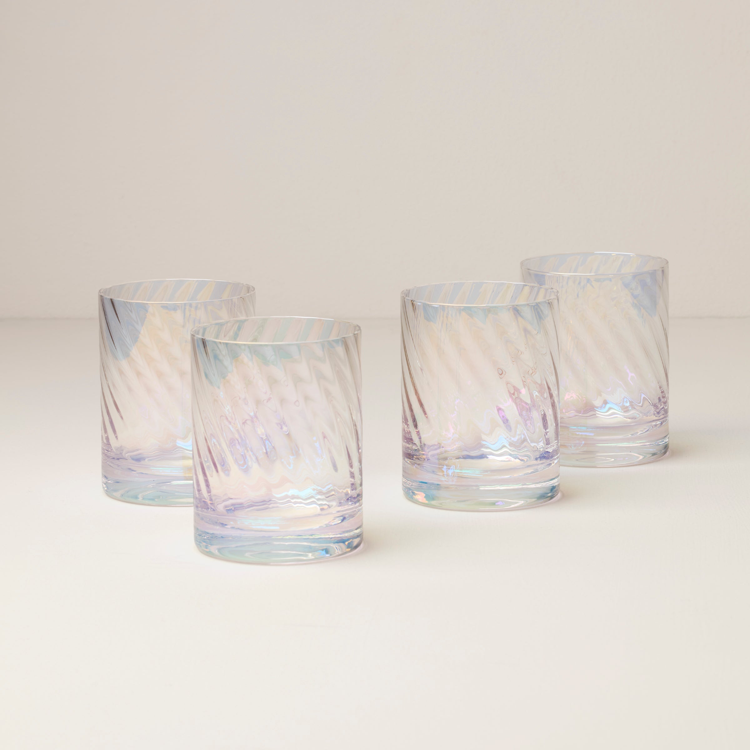 Lenox Everyday Flatware Tuscany Classics Iridescent Double Old Fashion Glasses, Set of 4