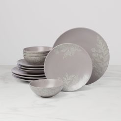Lenox Everyday Flatware Roseto Pumice 12-Piece Dinnerware Set