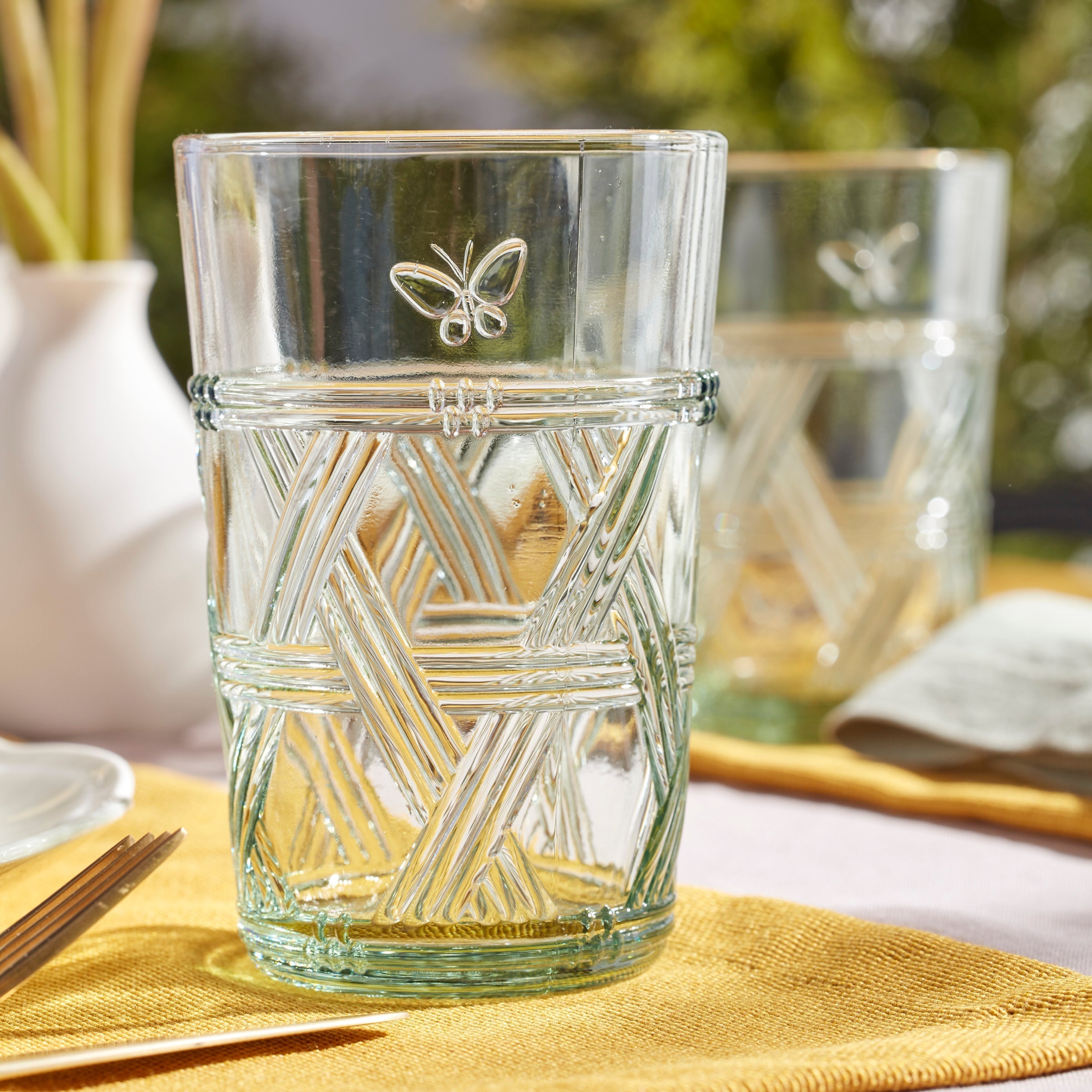 Lenox Everyday Flatware Butterfly Meadow Green Tall Glasses, Set of 4 - Image 2