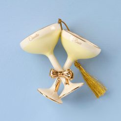 Lenox Everyday Flatware Personalized Champagne Glasses Ornament