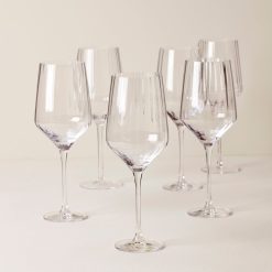 Lenox Everyday Flatware Tuscany Classics Angled Optic Wine Glasses, Set of 6