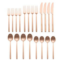 Alternative view of Lenox Everyday Flatware Dean Rose Gold Satin 20-Piece Flatware Set